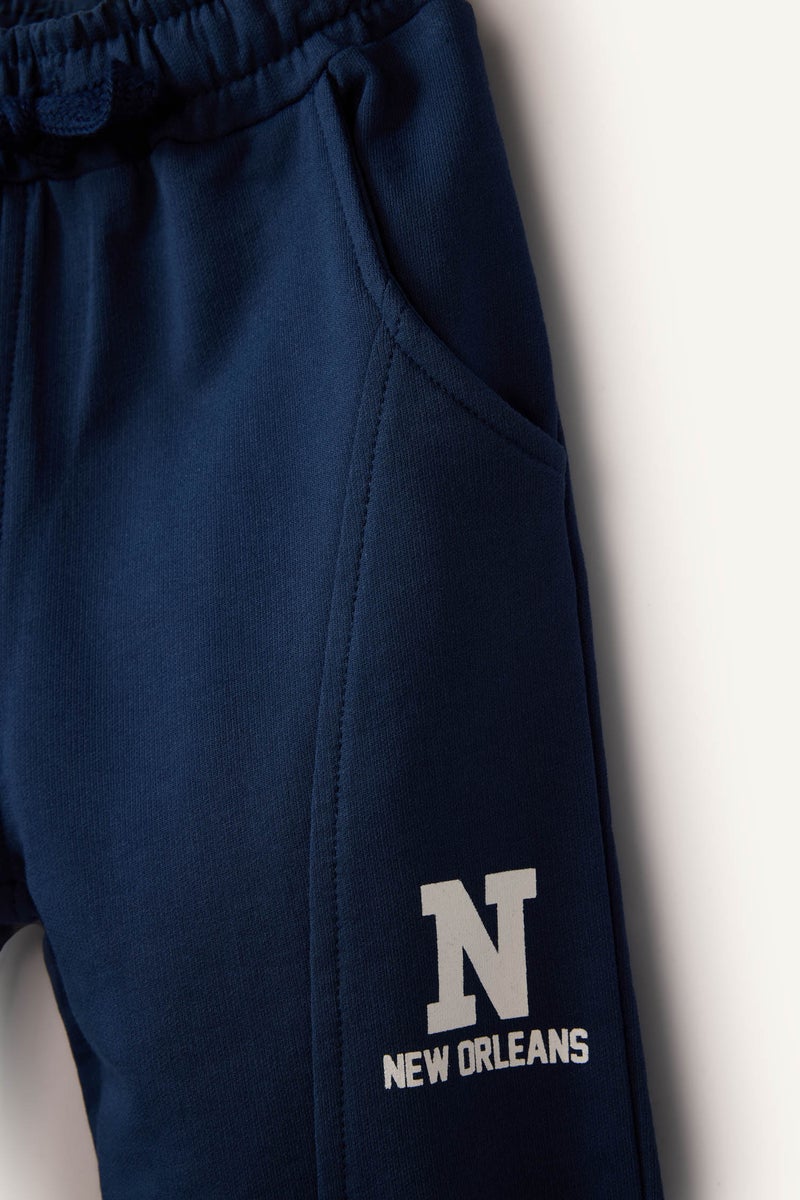 DeFacto Blue BabyBoy Baby Boy Oversize Fit Printed 2 Piece Sweatpants Casual - Image 3